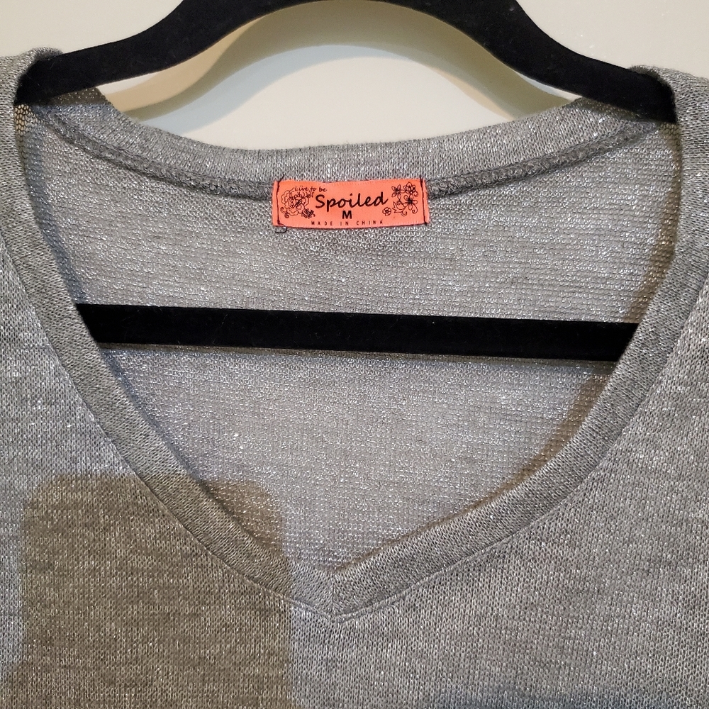 NWOT  Grey Lightweight Sweater - Picture 3 of 15
